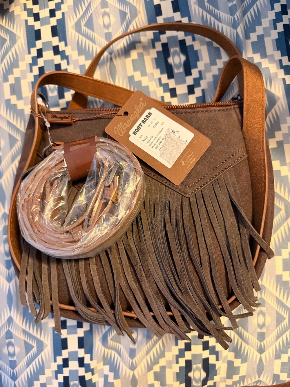 Wrangler Brown Fringe Crossbody Bag